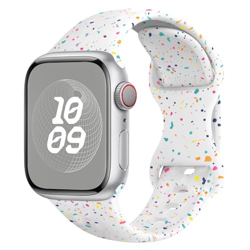 Wowstrap أشرطة رياضية لساعات آبل 40 مم 41 مم 38 مم 44 مم 45 مم 46 مم 42 مم ، أشرطة iWatch للنساء والأطفال والرجال، حزام سيليكون معاد تدويره لطيف لساعات آبل سلسلة 11 10 9 8 7 6 5 4 3 SE 3/2 Ultra 49 مم - Image 1