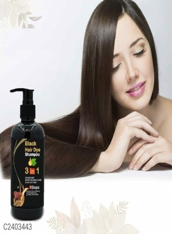 Herbal 3 in 1 Dye Instant Black Hair Shampoo for Women & Men Organic Shampoo Herbal 3 in 1 Dye Instant Black Coverage (150Ml) - Image 3
