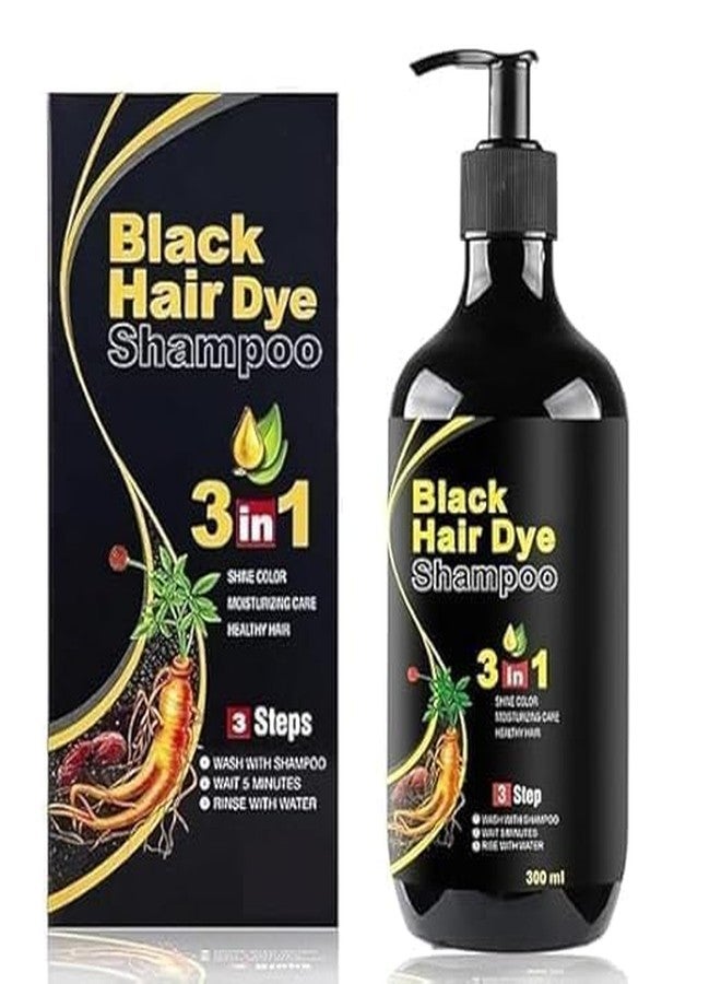 Herbal 3 in 1 Dye Instant Black Hair Shampoo for Women & Men Organic Shampoo Herbal 3 in 1 Dye Instant Black Coverage (150Ml) - Image 1