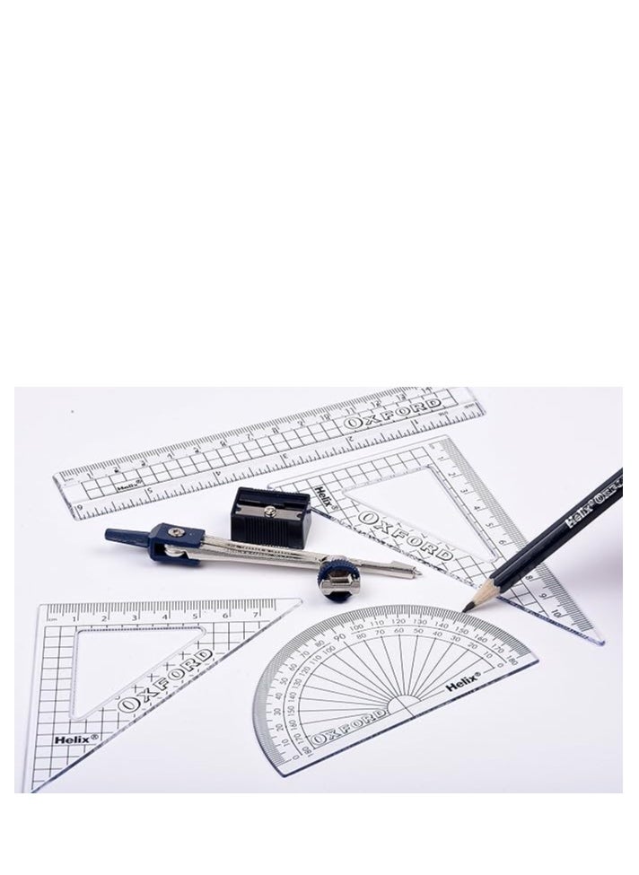 Oxford - Oxford Mathematical Instruments Set Silver/Blue - Image 1
