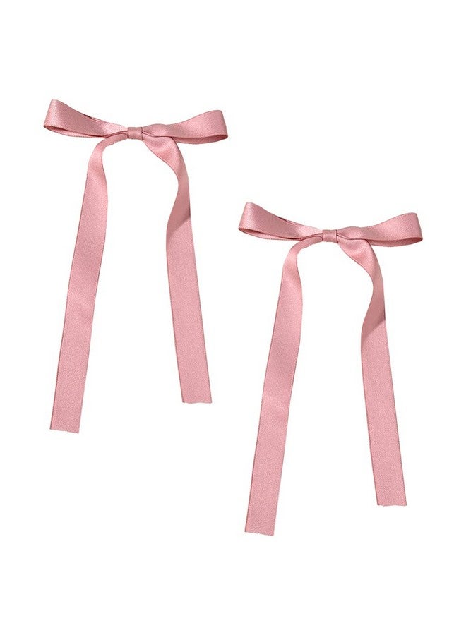 OSALADI 2Pcs Osaladi Pink Hair Bow: Pink Hair Ribbons With Hair Clip Lolita Accessories For Kids Girls - Image 1