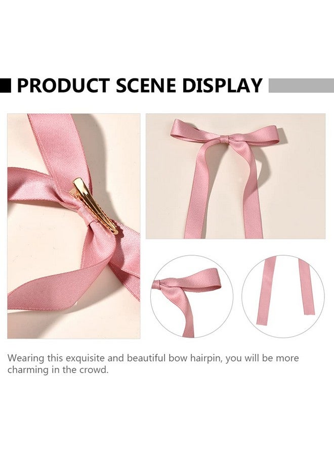 OSALADI 2Pcs Osaladi Pink Hair Bow: Pink Hair Ribbons With Hair Clip Lolita Accessories For Kids Girls - Image 5