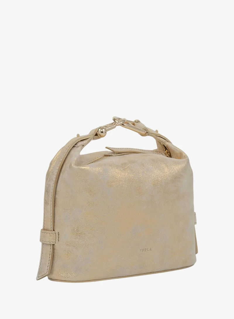 Furla Nuvola Mini Top Handle Handbag - Gold