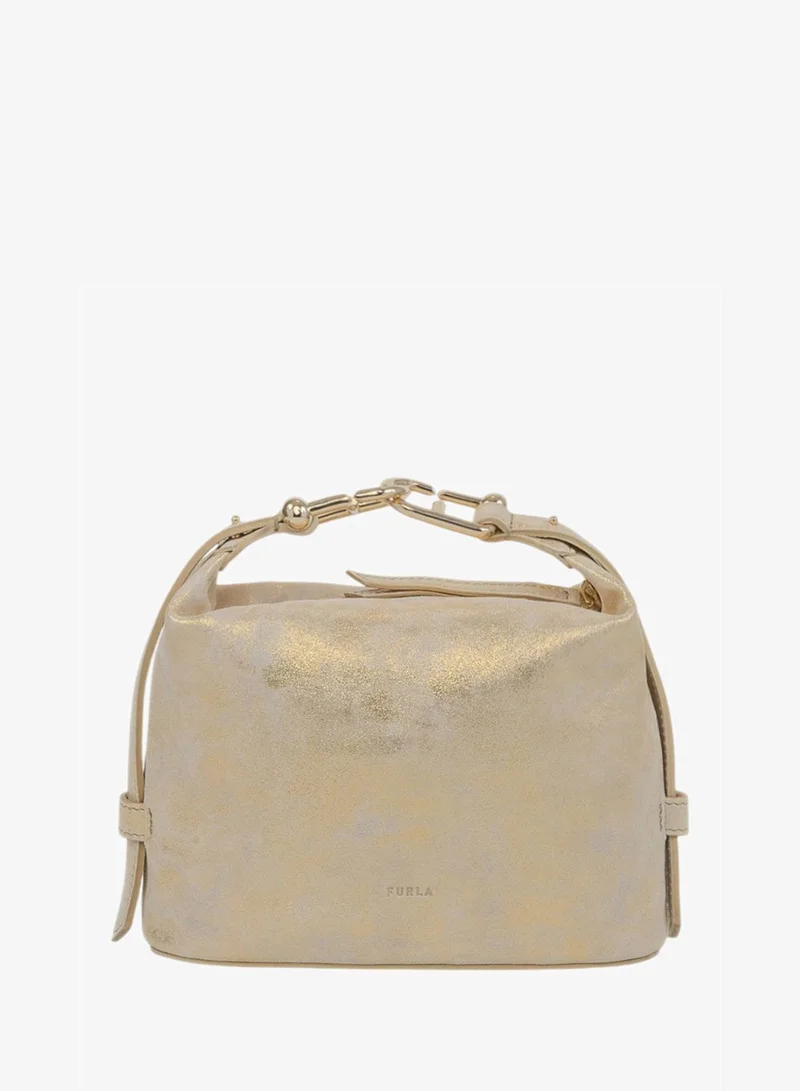 Furla Nuvola Mini Top Handle Handbag - Gold