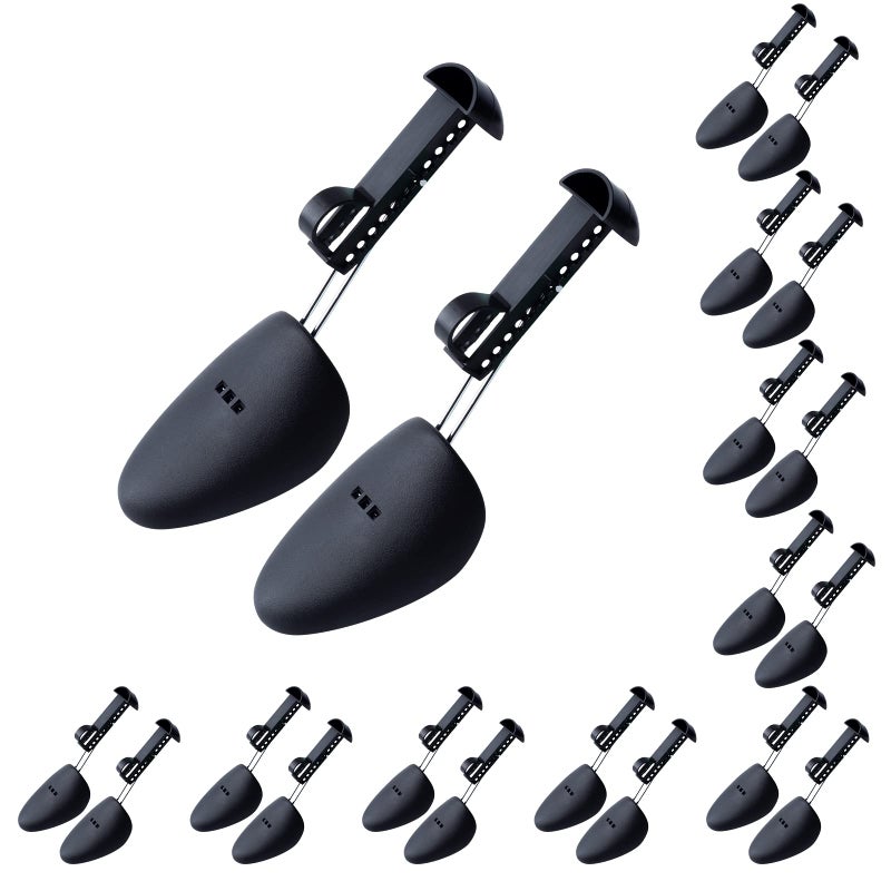 YOLOPLUS+ Plastic Shoe Stretcher Men,10 Pairs Adjustable Shoe Trees for Men Portable Shoe Tree Shaper Stretchers Holder - Image 1