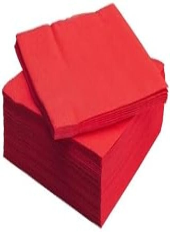 Generic FANTASTISK I.K.E.A Paper Napkins, Red, 40x40 cm 50 Pieces 