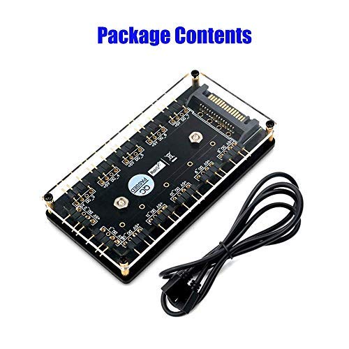 Mustpoint 12 Way 5V RGB LED Splitter Hub with PMMA Case and Magnetic Standoff for ASUS/MSI 5V 3Pin LED Controller with PMMA Case and Magnetic Standoff for ASUS/MSI 5V 3Pin LED Controller - Image 4