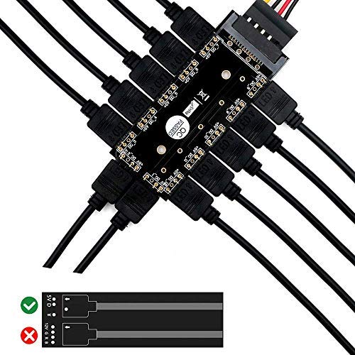 Mustpoint 12 Way 5V RGB LED Splitter Hub with PMMA Case and Magnetic Standoff for ASUS/MSI 5V 3Pin LED Controller with PMMA Case and Magnetic Standoff for ASUS/MSI 5V 3Pin LED Controller - Image 5
