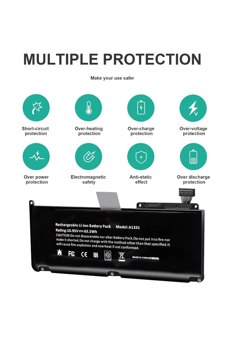 Laptop Battery for Apple MacBook 13.3-inch A1331 A1342 MacBook 7 MC516*/A MacBook 6 Series MC207*/A (Late 2009 and Mid 2010)