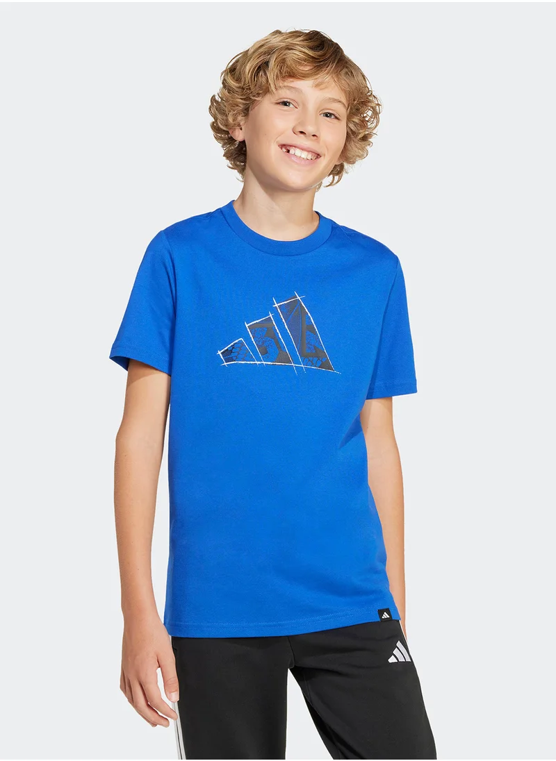 اديداس Youth Codes Photoreal Logo Graphic T-Shirt