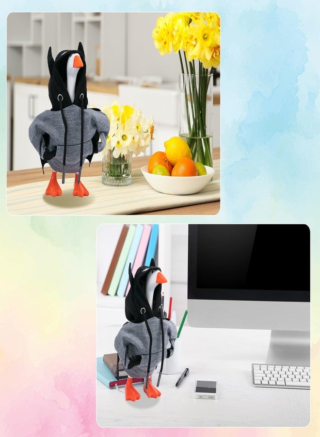 CAMDUCK 7 Inch Desk Goose Outfits, Bat Hoodie for Desktop Goose, 7 Inches Mini Desk Geese Clothes Costume Clothing Accessories for Magnetic Geese Statue Table Decor - Image 4
