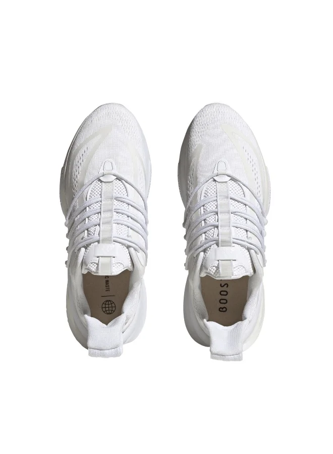 adidas ألفابوست V1 سنيكرز جري رجالي أبيض مقاس 6.5