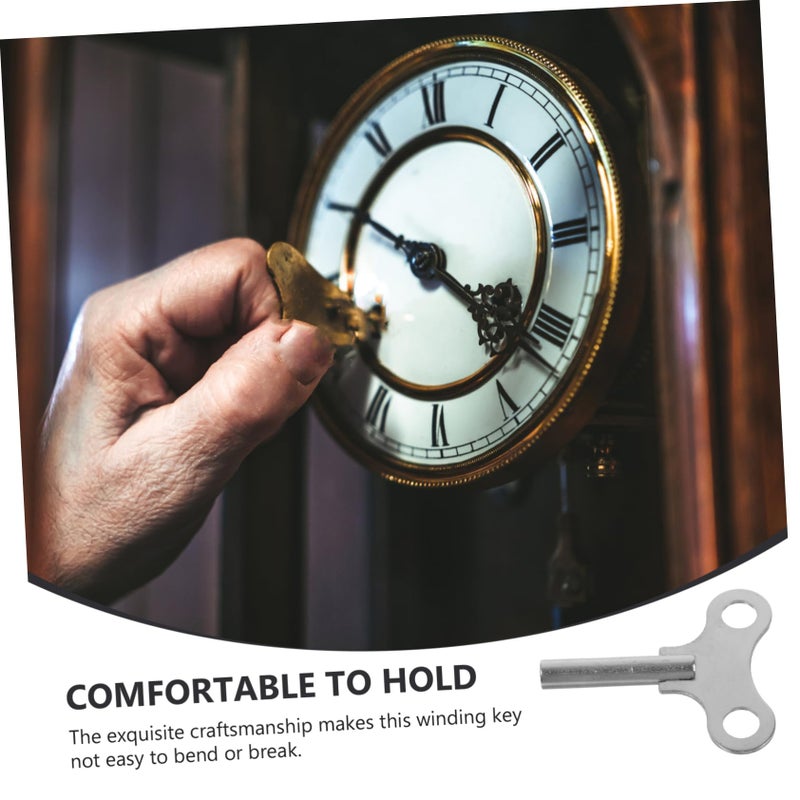 Antique Clock Winding Key Tool Durable Brass Repair Accessory for Mechanical Wall Clocks - Image 3