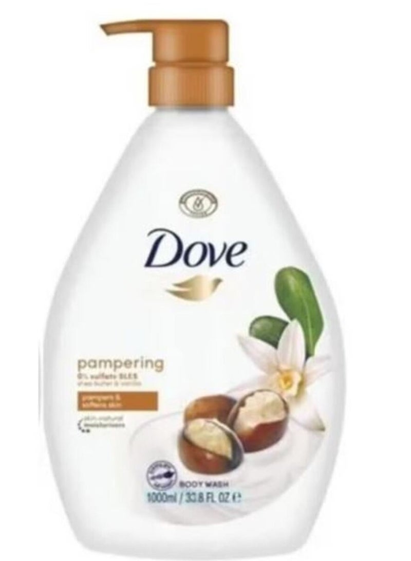 دوف غسول الجسم المرطب بزبدة الشيا والفانيليا 1000 مل