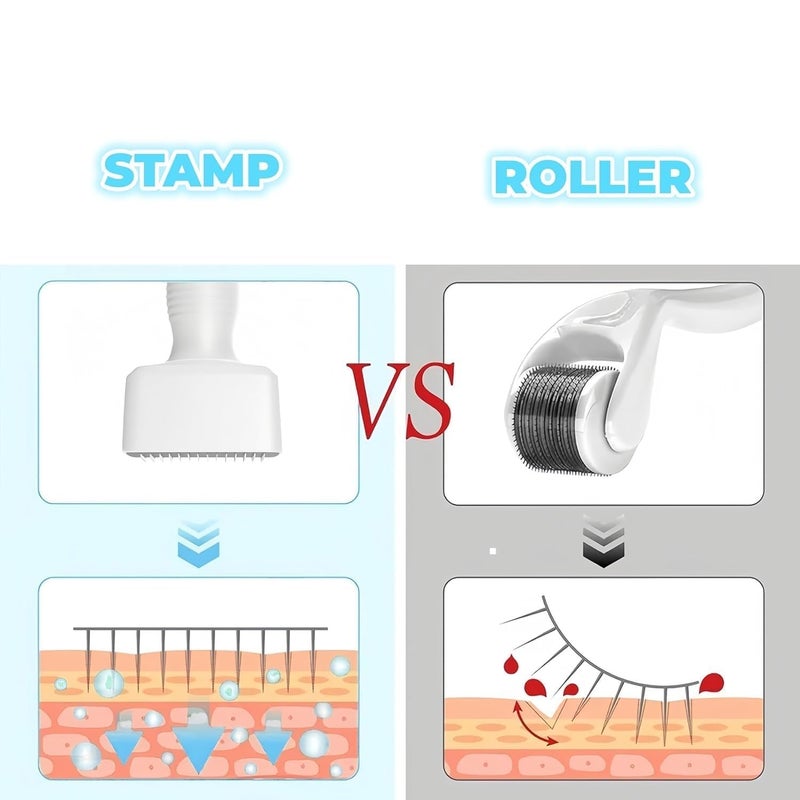 Aakarit Pen Stamp for men and Women Microneedle Body Hair Beard Growth Adjustable Micro Needling 05mm 3mm Titanium Stamp Skin Repair Care Facial Safe Effective to Use - Image 4
