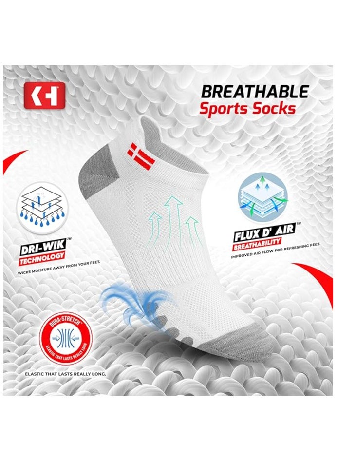 KOPNHAGN - KOPNHAGN Sports Socks for Men Ankle Length Athletic Running Socks, Pack of 6, One Size - Image 1