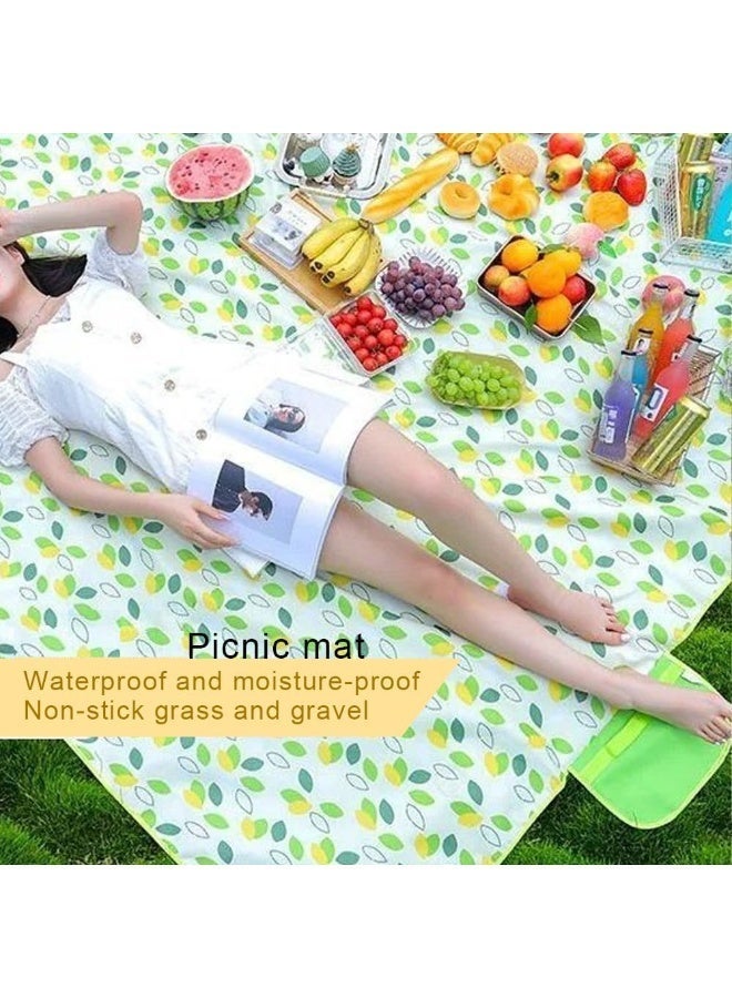 Picnic Mat Picnic Blanket Waterproof Beach Rug150cmx200cm ,200cmx200cm Picnic Mat Washable Lightweight with Handle Checkered for Hiking Travelling Outdoor Camping,Parks - Image 5