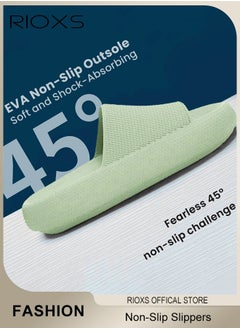 RIOXS Unisex Slipper, Cloud Slides Pillow Slippers For Women And Men, Shower Slippers Bathroom Sandals, Soft Thick Sole Slippers, Non-Slip Bubble Slides For Men Women Indoor And Outdoor Use, Dorm Room Essentials  - Image 3
