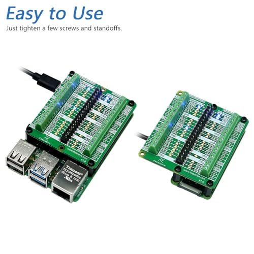 Freenove Breakout Board for Raspberry Pi 5 / 4B / 3B+ / 3B / 3A+ / 2B / 1B+ / 1A+ / Zero 2 W/Zero W/Zero, Terminal Block Shield HAT with Pin Header, GPIO Status LED - Image 2