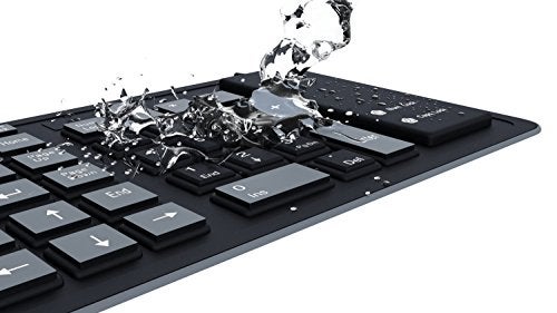 sungwoo Foldable Silicone Keyboard USB Wired Waterproof Rollup Keyboard for PC Notebook Laptop (Black+Grey) - Image 5
