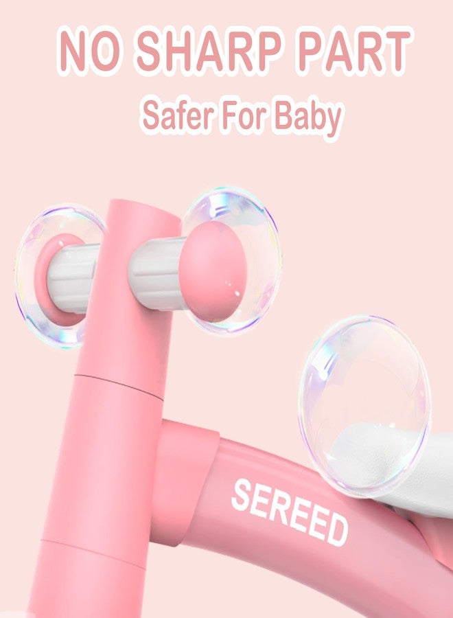 SEREED Colorful Lighting Baby Balance Bike, Toys for 1 Year Old Boys Girls, 12-24 Month Toddler Balance Bike with 4 Silence Wheels, First Birthday Gift (Pink) - Image 4