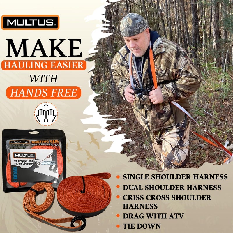 MULTUS Deer Drag Harness Quick and Easy to Use Hunting Gear for Deer Hunters - Image 3