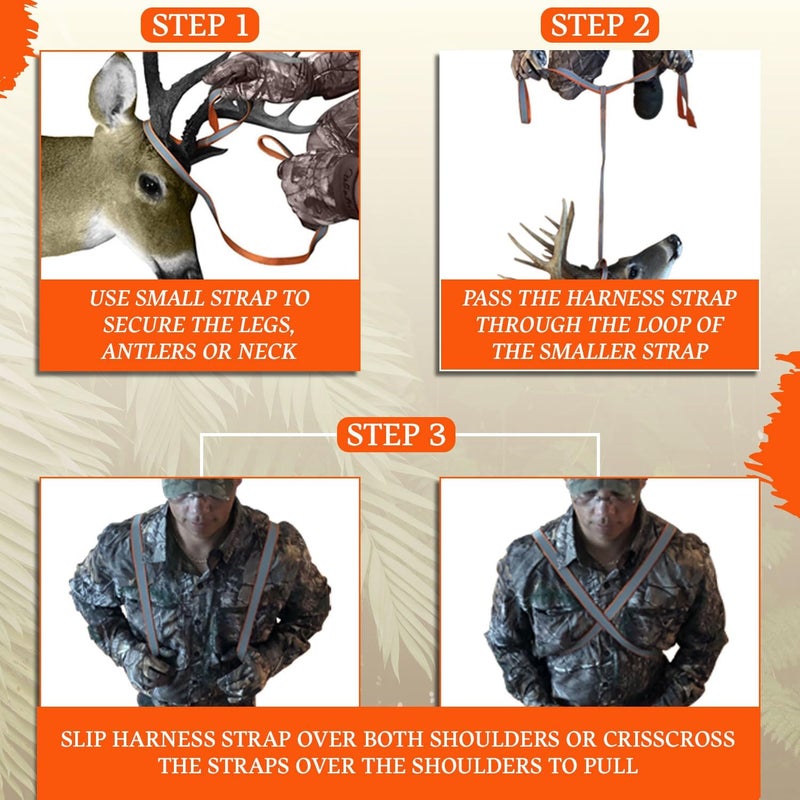 MULTUS Deer Drag Harness Quick and Easy to Use Hunting Gear for Deer Hunters - Image 5