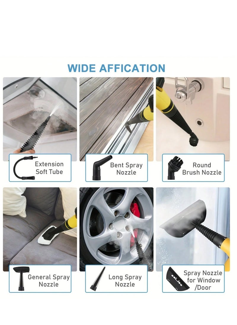 Generic - High-Temperature Pressurized Steam Cleaner with 9 Accessories – For Stain Removal, Curtains, Car Seats, Floors, and Windows - Image 1