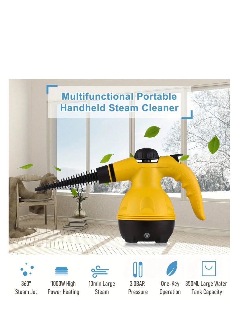 Generic - High-Temperature Pressurized Steam Cleaner with 9 Accessories – For Stain Removal, Curtains, Car Seats, Floors, and Windows - Image 1