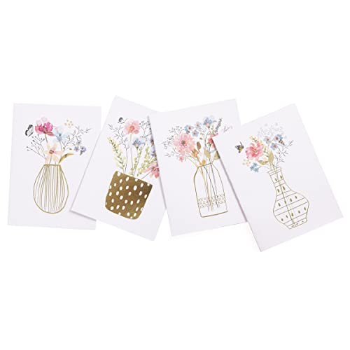 Graphique Blooming Vases Greeting Cards | 20 Pack | All Occasion Blank Note Cards with Envelopes | 4 Assorted Floral Bouquets | Boxed Set for Personalized Notes | 4.25" x 6" - Image 3