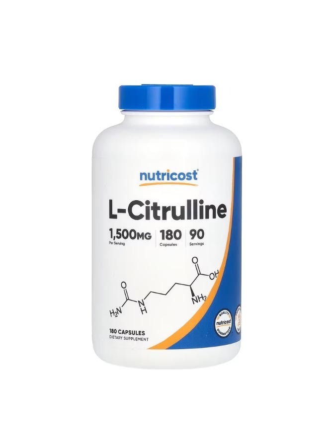 L  Citrulline 1500 mg 180 Capsules 750 mg per Capsule - Image 1