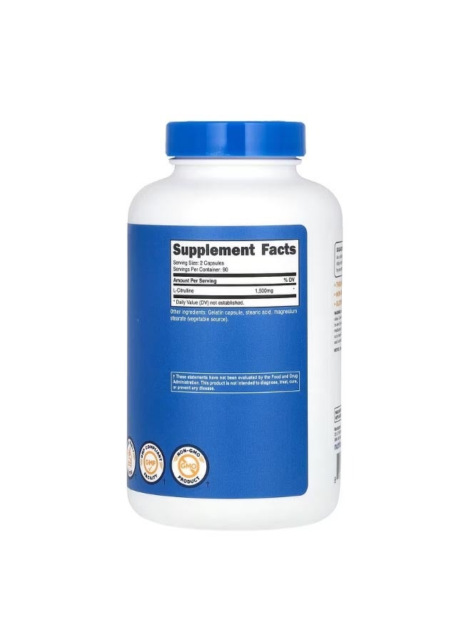 L  Citrulline 1500 mg 180 Capsules 750 mg per Capsule - Image 2