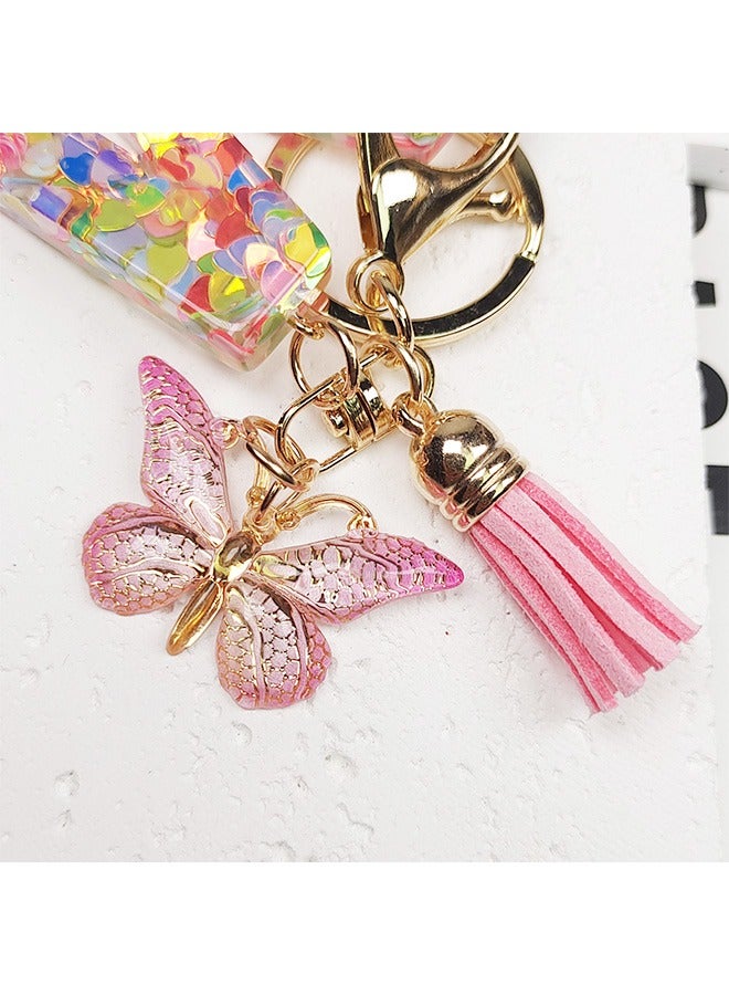 4 Pcs Letter Charm Accessories for Stanley Cup with Handle, Initial Name ID Personalized Handle Charm for Stanley Tumbler (Pink) - Image 4