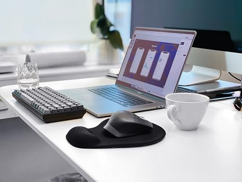 TONOS Ergonomic Mouse Pad, Comfortable Mousepad with Memory Foam Wrist Rest Support. Black Mouse Pad with Smooth Surface & Non-Slip Rubber Base for Computer, Laptop, Office and Home - Image 4