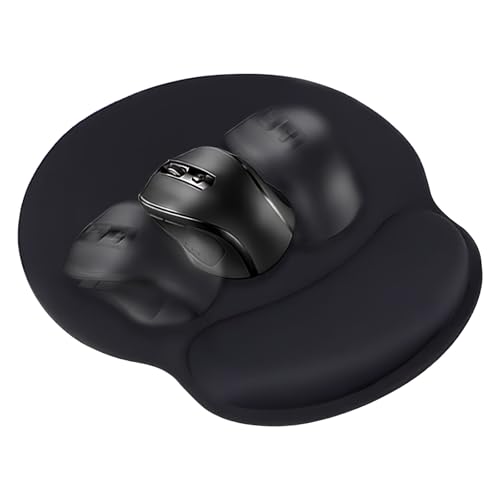 TONOS Ergonomic Mouse Pad, Comfortable Mousepad with Memory Foam Wrist Rest Support. Black Mouse Pad with Smooth Surface & Non-Slip Rubber Base for Computer, Laptop, Office and Home - Image 2
