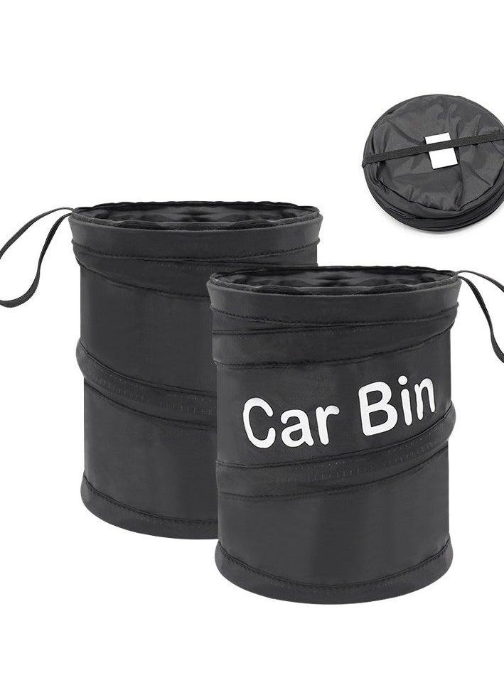 Folding car trash can