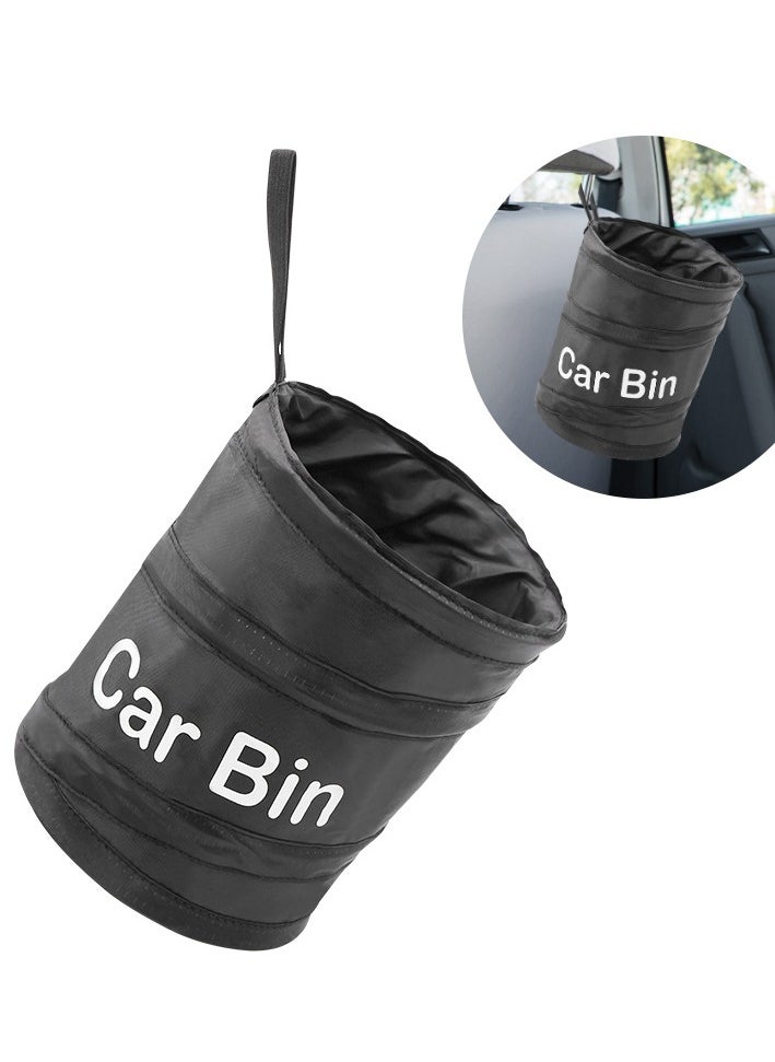 Folding car trash can