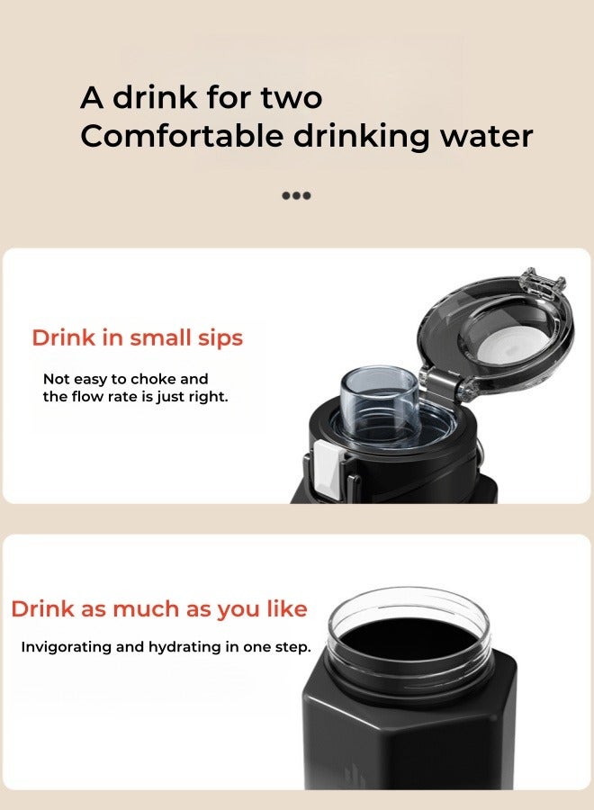 Run  Tritan Plastic Sports Water Bottle Gradient Color Sports Bottle High Temperature Resistant Blue and Yellow 760ML With Carry Strap - Image 4