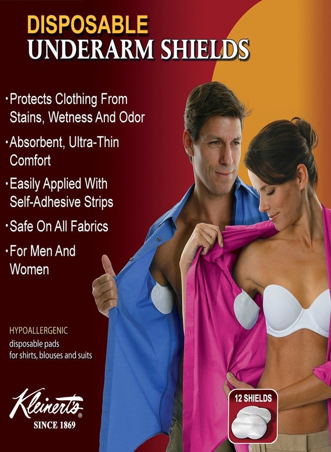 Kleinert's Kleinert’s Disposable Peel & Stick Absorbent Underarm Pads. 12 Pads (6 Pair) Style # MW-4900. Measures 5" W x 5 3/4" L. Discreet, Comfortable, Sweat Free, Odor Blocker, Peel and Stick Dress Shields - Image 1