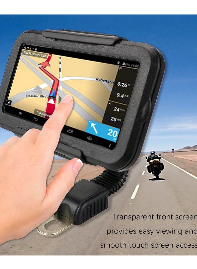 Generic Bike Phone Holder Motorbike Phone Holder Motorcycle Bracket automatic lock unlock Waterproof scratch resistant double leg locks 360 Rotation Universal Bicycle Phone Mount Holder for 4.7” to 6.8" - Image 2