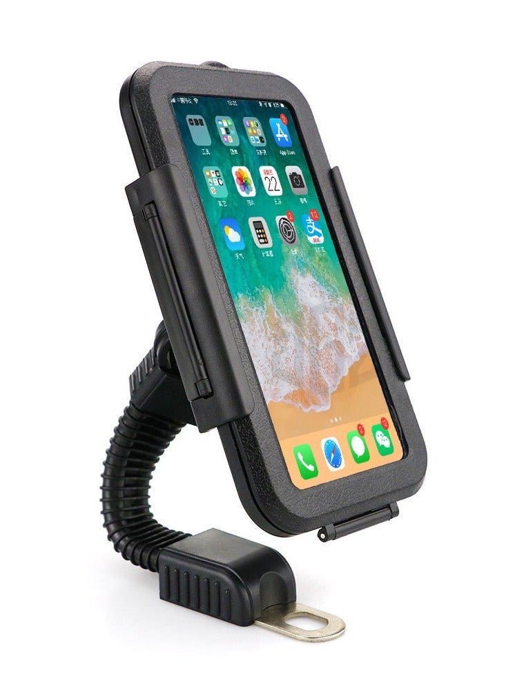 Generic Bike Phone Holder Motorbike Phone Holder Motorcycle Bracket automatic lock unlock Waterproof scratch resistant double leg locks 360 Rotation Universal Bicycle Phone Mount Holder for 4.7” to 6.8" - Image 3