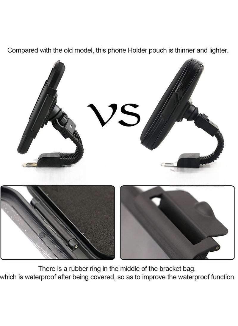 Generic Bike Phone Holder Motorbike Phone Holder Motorcycle Bracket automatic lock unlock Waterproof scratch resistant double leg locks 360 Rotation Universal Bicycle Phone Mount Holder for 4.7” to 6.8" - Image 5