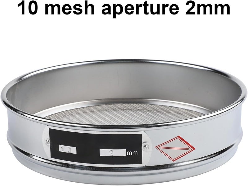 All item simple matching build Stainless Steel Laboratory Test Sieve 20cm Chrome-Plated Frame 10-100 Mesh Aperture for Particle Size Analysis in Food, Soil, Sand, Minerals, Grain, Powder(10 Mesh) Medium weight Flexible usage build Storage transit efficiency build Strong durable raw material Light durable upgraded substance Global upgraded economical craftsmanship Ready varied options Multi-style matching design Integrated local logistics Fade proof KSA market compliant quality Global standard quality Stain resistant Shock rubber edge All condition fit Global assorted color picks Wide range compatible material Different assemble options High strength upgraded material Moisture wear upgraded quality Climate adapted delivery plan Good ventilation Market demand focused build Authorized haulage delivery - Image 2
