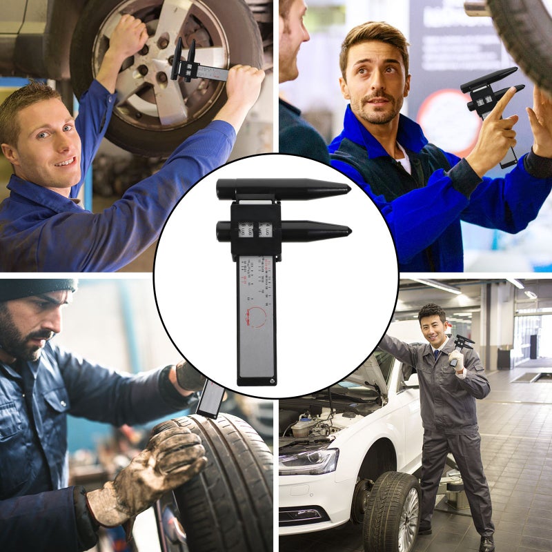 🚗 مقياس نماذج براغي السيارة لعمليات الصيانة بلون أسود من مادة ABS - Image 2