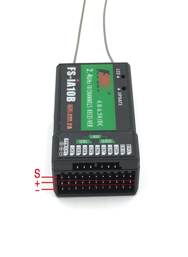 FLYSKY FS-iA10B Receiver 2.4G 10Channel PWM Output with PPM Compatible for FS I6 I10 I6S I6X Transmitter (iA10B) - Image 4