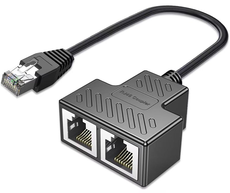 AKWOR Ethernet Splitter 1 to 2, RJ45 Network Splitter Starlink Ethernet Adapter, LAN Internet Cable Adapter for Cat 5/5e/6/7/8 Cable - Image 1