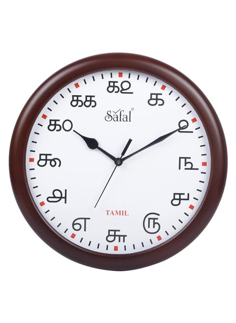 Safal Regional Indian Language Theme Based Wooden Clock (Tamil)