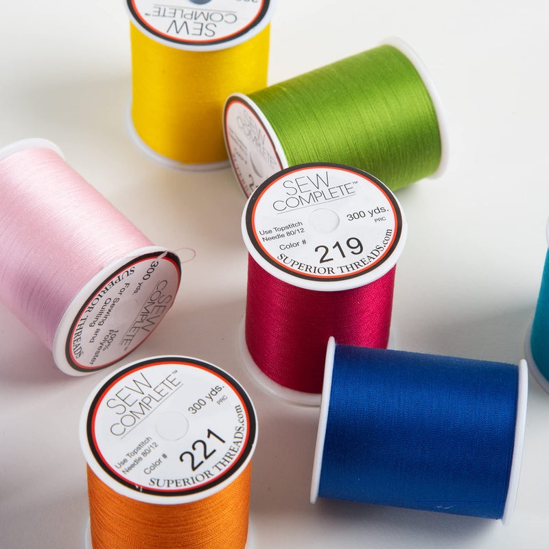 Superior Threads Sew Complete Polyester Sewing Quilting Thread 300 Yard Spool 8-Pack (Summer) - Image 3
