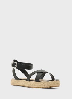 Truffle Flatform Crossover Strap Wedge Sandal  - Image 2