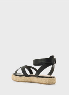 Truffle Flatform Crossover Strap Wedge Sandal  - Image 3